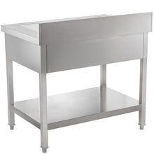 Load image into Gallery viewer, Commercial Work Table Workstation 24 x 42 Inches Commercial Food Prep Work Table with 2 Drawers. Undershelf and Backsplash. 992 lbs Load Stainless-Steel Kitchen Island for Restaurant. Home and Hotel