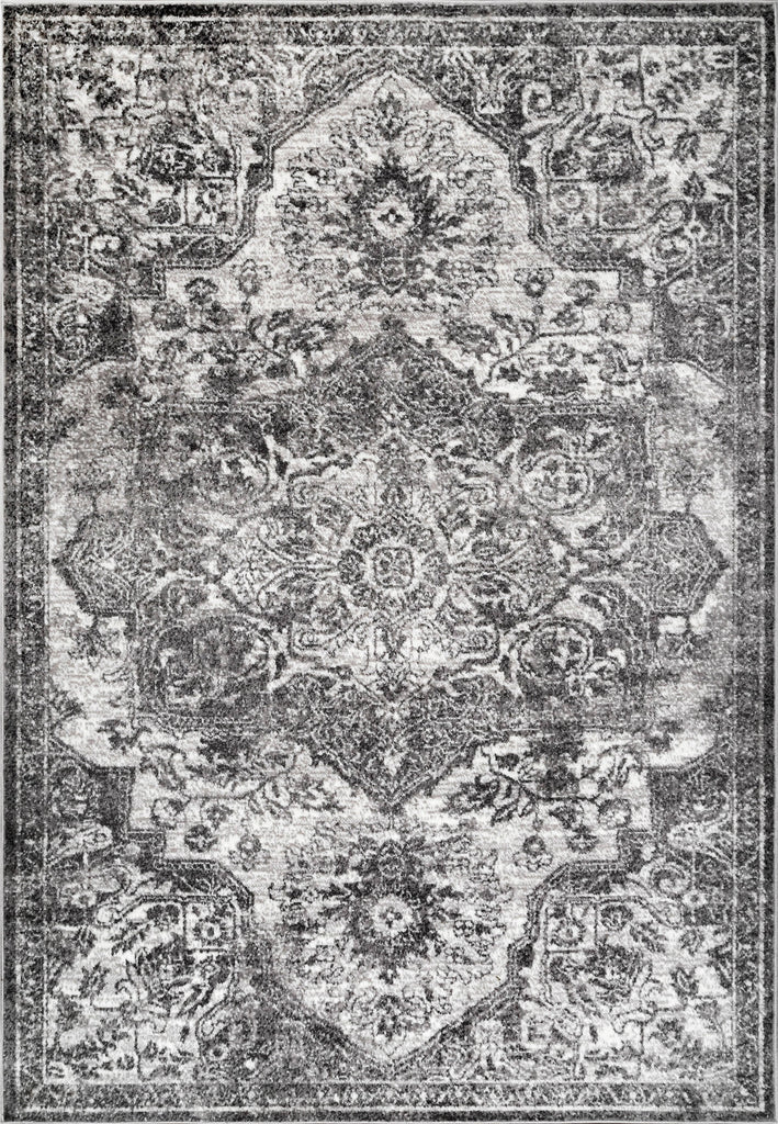 nuLOOM Maryanne Medallion Gray 8 ft. x 10 ft. Area Rug