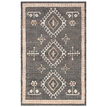 Load image into Gallery viewer, Steelside Mickie Southwestern Handmade Area Rug - 2 x 3', Gray/Ivory