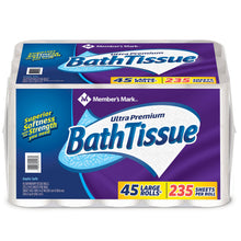 Load image into Gallery viewer, Member's Mark Ultra Premium Bathroom Tissue Large Rolls - 45 Each