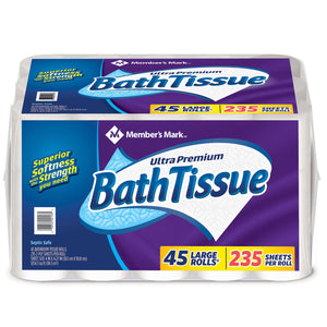 Member's Mark Ultra Premium Bathroom Tissue Large Rolls - 45 Each