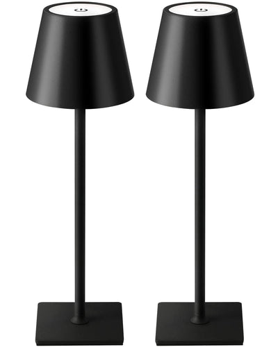 KDG 2 Pack Cordless Table Lamp,Portable LED Desk Lamp, 5000mAh Battery Operated, 3 Color Stepless Dimming Up, for Restaurant/Bed