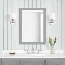 Load image into Gallery viewer, Allen + Roth Brinkhaven 20-in x 28-in American Gray Framed Bathroom Vanity Mirror | BRINKHAVEN-MR-AG