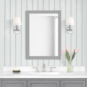 Allen + Roth Brinkhaven 20-in x 28-in American Gray Framed Bathroom Vanity Mirror | BRINKHAVEN-MR-AG