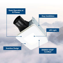 Load image into Gallery viewer, 0.9-Sone 60-CFM White Lighted Bathroom Fan (ENERGY STAR Certified)