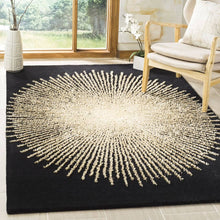 Load image into Gallery viewer, Orren Ellis Olivarria Hand-Tufted Black/Beige Area Rug